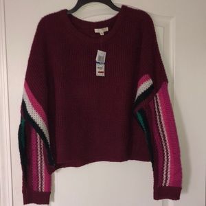 Block Color Style Sweater